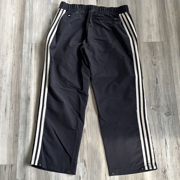 Adidas Women’s Pull On 3 Stripe Athletic Pants With Elastic Waist  Snap Bottom M - Picture 4 of 10